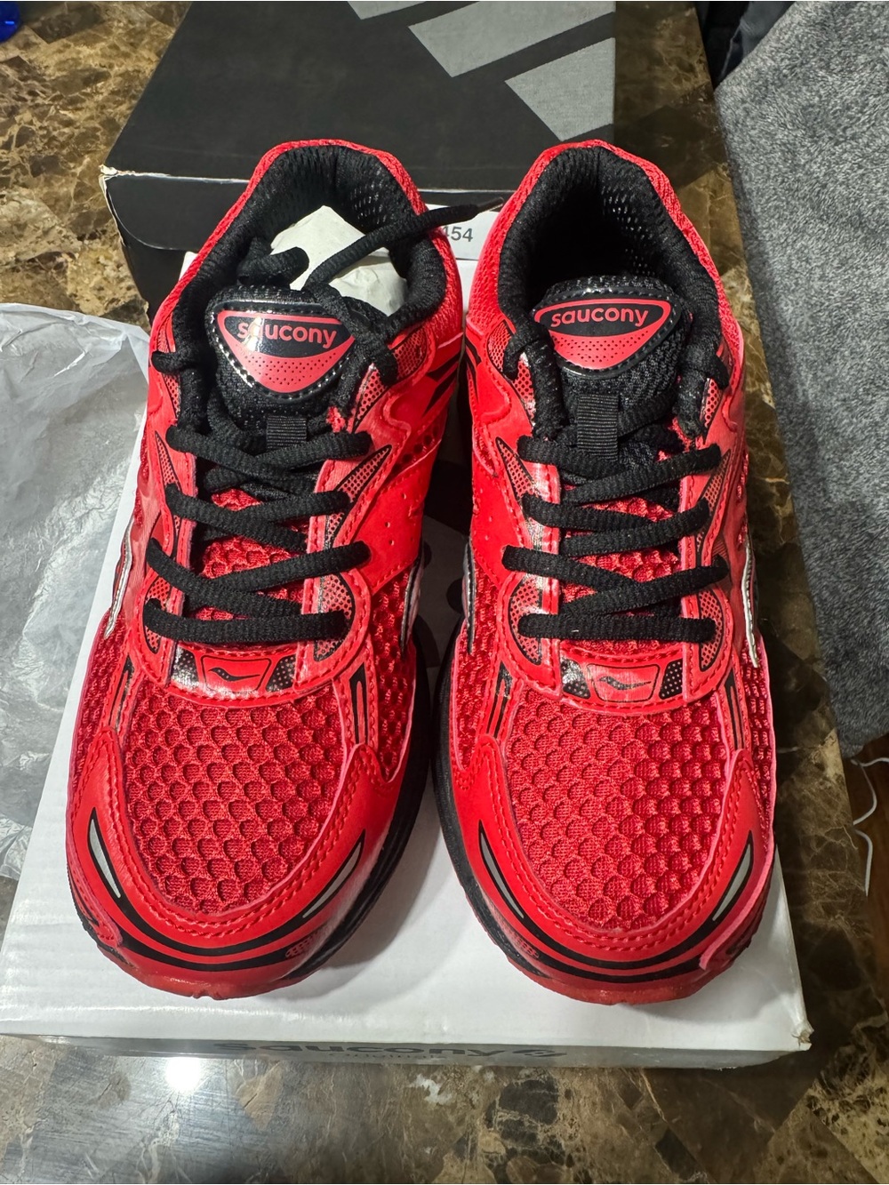 Saucony Red and Black Men's Athletic Sneakers